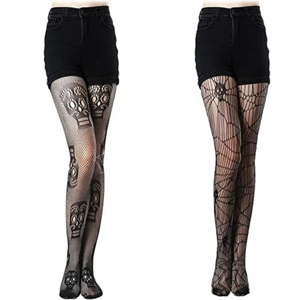Graphic Diamond Fishnet Sheer Soft Nylon Women’s Pantyhose Stretchy Black Tights